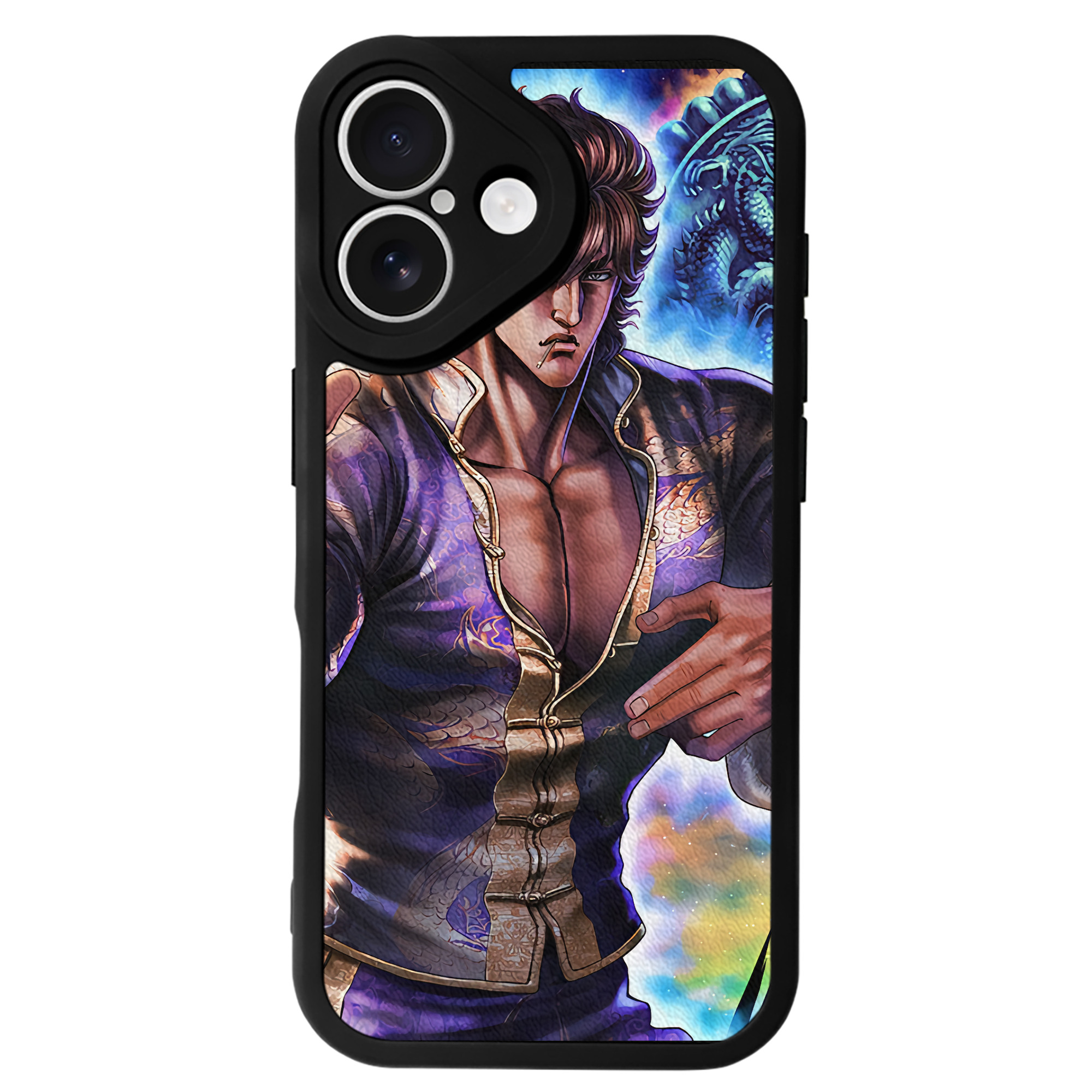 （画像用） 北斗の拳 Fist of the North Star 【iPhone 16シリーズ対応】シリコンスマホケース（レザー調） 材質：シリコン